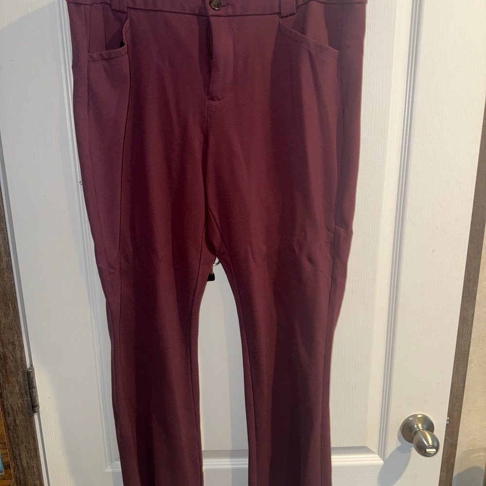 Elegant Women's Maroon Dress Pants